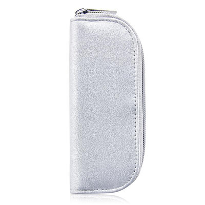 

Silver Cosmetic Bag Makeup Brushes Pouch Case Holder Waterproof Makeup Brushes Organizer Case
