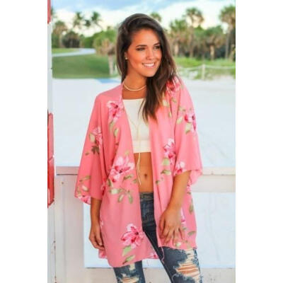 

Floral Women Fashion Boho Cardigan Loose Printing Tops