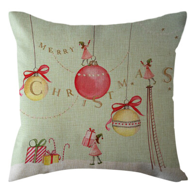 

Tailored Christmas Home Decor Office Sofa Cushion Square Throw Pillow Festive Pillowcase