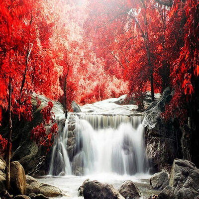 

5D DIY Full Drill Diamond Painting Waterfall View Cross Stitch Embroidery