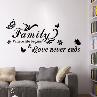 〖Follure〗We Are a Family PVC Stickers Wall Stickers Living Room Decoration