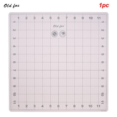 

OLD FOX 12 12 Inch Durable Cutting Mat Self Healing Double Sided Non-slip PVC Board Plate Pad for Quilting Sewing Scrapbooking A