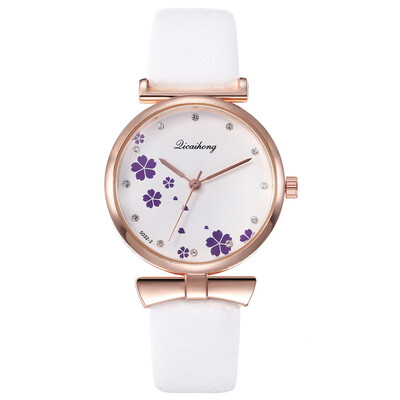 

New creative flower ladies diamond belt quartz watch female casual student watch