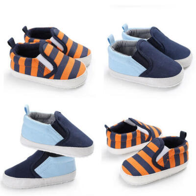 

Baby Newborn Kids Boy Girl Soft Crib Sole Sneaker Toddler Anti-slip Plaid Shoes
