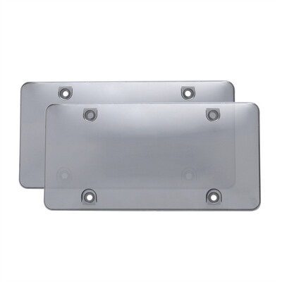 

Tailored Smoked Clear License Plate Cover Frame Shield Tinted Bubbled Flat Car