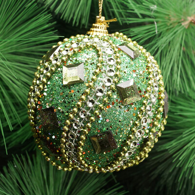 

〖Follure〗Christmas Rhinestone Glitter Baubles Balls Xmas Tree Ornament Decoration 8CM