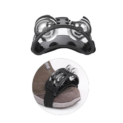

Foot Tambourine Percussion Musical Instrument 2 Sets Metal Jingle Bell