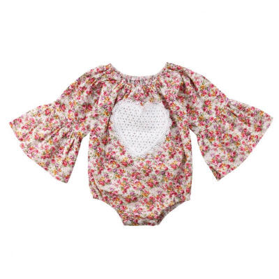 

Love Heart Newborn Baby Girls Floral Bodysuit Romper Jumpsuit Clothes Outfits Sunsuit