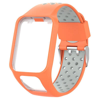 

Breathable Smart Watchband Two-tone Silicone Strap for TomTom 2 3 Series