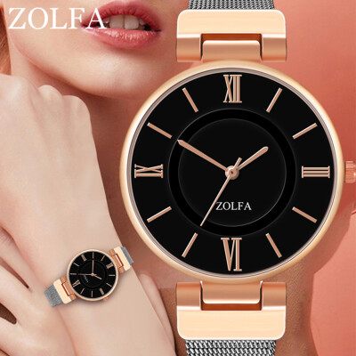 

RM ZOLFA Sleek Minimalist Stainless Steel Mesh Belt Ladies Quartz Watch