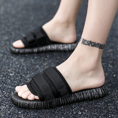 

Summer slippers one-word fashion wearing mens sandals outdoor herringbone summer beach sandals