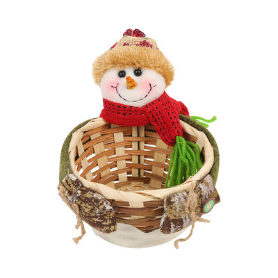 

Tailored Christmas Candy Storage Basket Decoration Santa Claus Storage Basket Gift