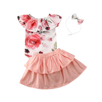 

Newborn Kids Baby Girl Outfits Clothes Tops Romper BodysuitTutu Dress Sets