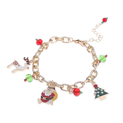 

Christmas Santa Claus Bangle Bracelet Christmas Tree Deer Women Girls Xmas Gift