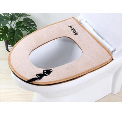 

Bathroom Toilet Seat Cushion Closestool Washable Soft Warmer Mat Cover Pad