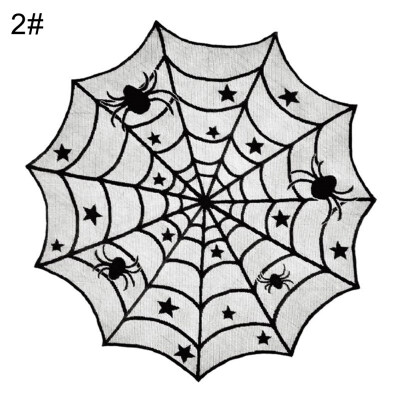 

Halloween Lace Spiderweb Fireplace Mantle Scarf Table Cloth Cover Party Supplies