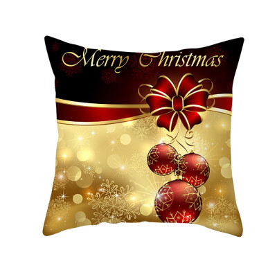 

Tailored Christmas Pillow Case Glitter Polyester Sofa Throw Cushion Cover Home Decor