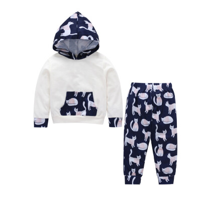 

Baby Kids Hoodie Sweatshirt Clothes Long Sleeve Print Tracksuit Pants Outfit