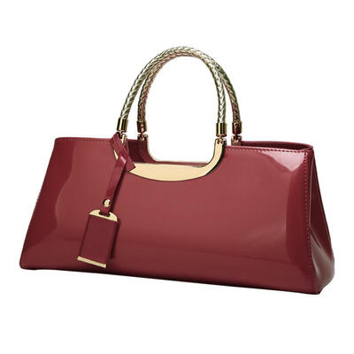 

Fashion Women Glossy Patent Clutch Handbag Casual Shoulder Top-handle Bag