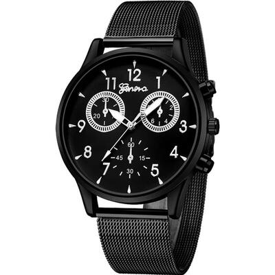 

GENEVA Men Luxury Sport Watch Mesh Band Stainless Steel Quartz Wristwatch Male Man Fashion Watches Erkek Kol Saati 2018