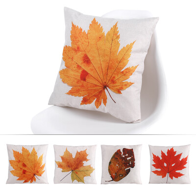 

Cotton Linen Autumn Fall Leaves Throw Pillow Case Cushion CoverPillow CaseFall Leaves Pillow Case