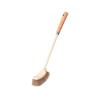 

〖Follure〗Wooden Household Handle Toilet Brush Without Dead Ends Cleaning Tools Useful