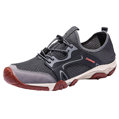 

New Men Shoes Lac-up Men Lightweight Comfortable Outdoor Mesh Casual Sport Hollow Shoes Breathable Mountaineering Sneakers
