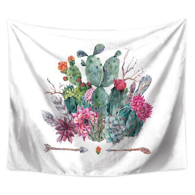 

Fashion Tapestry Green Cactus Style Pattern Decorative Cactus Watercolor Hanging Wall Tapestries Landscape chakra Home Decor