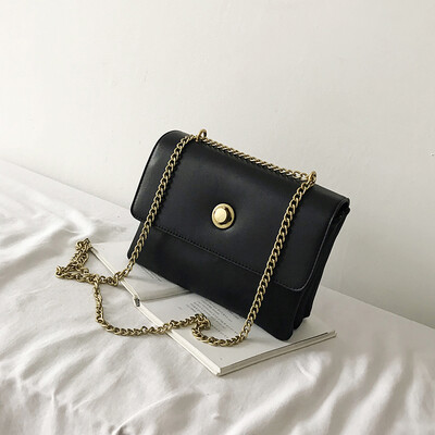 

Chic chain bag Korean version of Joker Mori simple womens bag new 2019 fashion shoulder slung small square bag