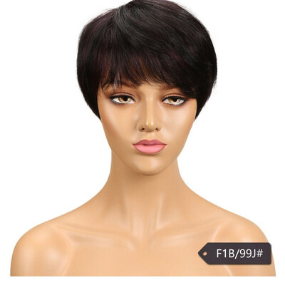 

Noble Peruvian Straight Human Hair Wigs For Black Women Remy Non Lace Front Human Hair Wigs With Bangs Perruque Cheveux Humain