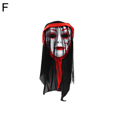

Scary Horrible Skull Simulate Hair Mask Cosplay Halloween Costumes Party Prop