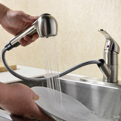 

Faucets Chrome Finish Single Handle Kitchen Faucet