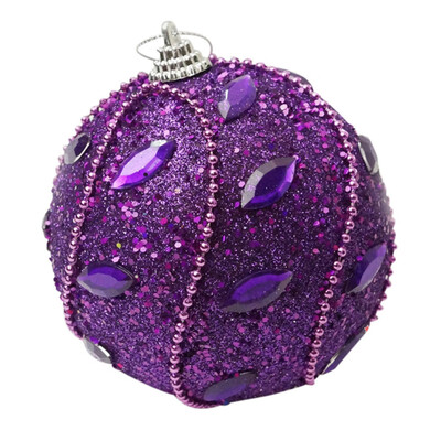 

〖Follure〗Christmas Rhinestone Glitter Baubles Balls Xmas Tree Ornament Decoration 8CM