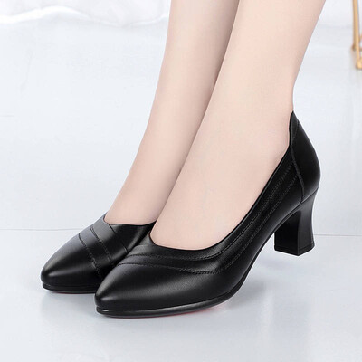 

Middle heel high-heeled shoes work shoes white-collar womens shoes shoes low-heeled shoes set foot professional shoes women in th