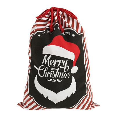 

2020 New Year Gift Santa Sacks Personalized Large Santa Claus Bag Custom Christmas Linen Gift Bags Drawstring Cotton Santa