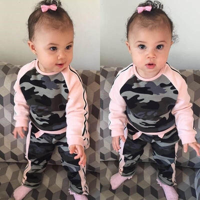 

2PCS Kids Baby Toddler Girls Boy Clothes Set T-shirt Tops Pants Leggings Outfits