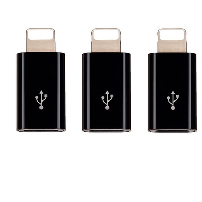 

3pcs Micro USB to 8 Pin Adapte for Apple iPhone XiPhone8iPhone Plus77 Plus6 6S
