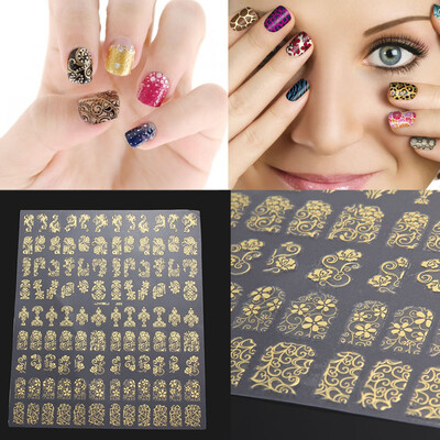 

108pcs 3D DIY Flower Design Nail Art Stickers Flower Manicure Tips Decals
