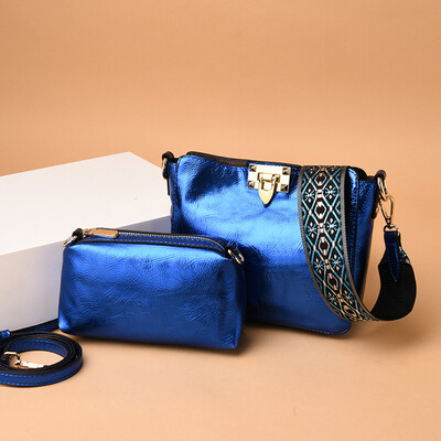 

Tailored 2Pcs Women Bohemian Simple Pure Color Leather Shoulder Bag Crossbody Bags