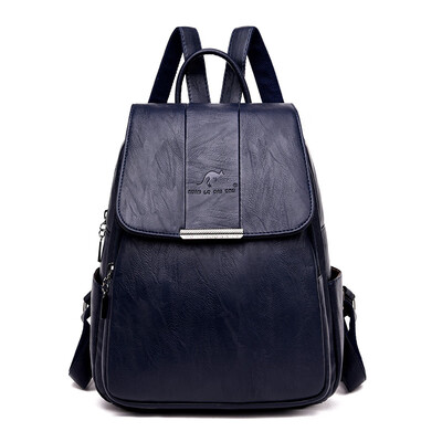

Simple&stylish atmosphere backpack ladies 2019 new soft leather outdoor travel big backpack