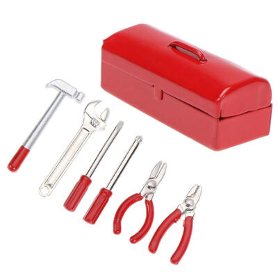 

6pcsSet Mini Hammer Wrench Tools Box RC Crawler Car Simulation Accessories