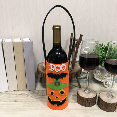 

Toponeto Canvas Wine Bottle Bag Halloween Party Decoration Non-Woven Fabric Bottle Bag