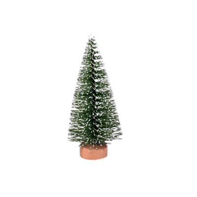 

〖Follure〗Christmas Tree Mini Pine Tree With Wood Base DIY Home Table Top Decor