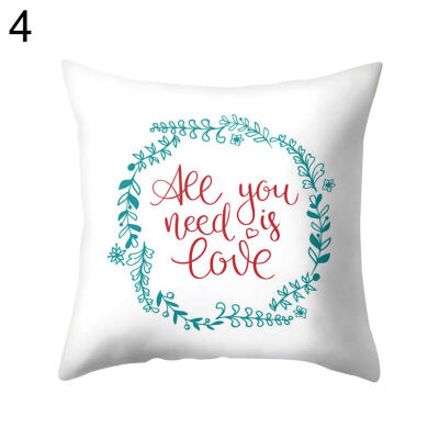 

Romantic Love Heart Letter Pillow Case Cushion Cover Sofa Bed Car Office Decor