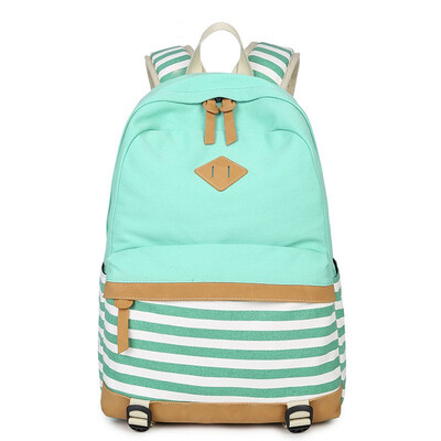 

NeillieN canvas striped stitching womens bag fashion ladies backpack computer bag large capacity backpack