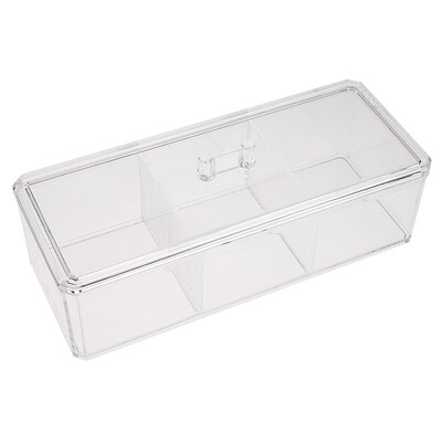

Transparent 3 Grid Jewelry Box Drawer Crystal Cosmetics Boxes