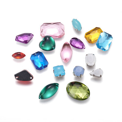 

Sew on Rhinestone Taiwan Acrylic Rhinestone Mixed Shapes Mixed Color 5255x65175x36mm Hole 114mm