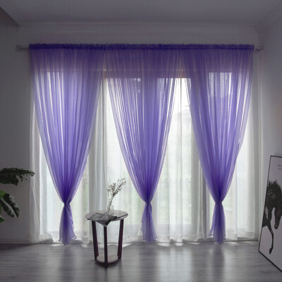 

Toponeto Leaves Sheer Curtain Tulle Window Treatment Voile Drape Valance 1 Panel Fabric