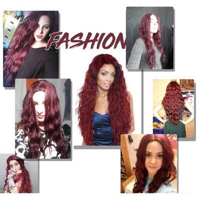 

Hot Lace Front Wig Synthetic Sexy Long Wavy Hair Ash Blonde Heat Resistant Hair