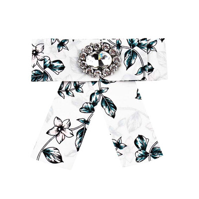 

Wide Big Bowknot Brooches Women Statement Jewelry Simulated rhinestone Tie Collar Broches & Pins Vintage brooch
